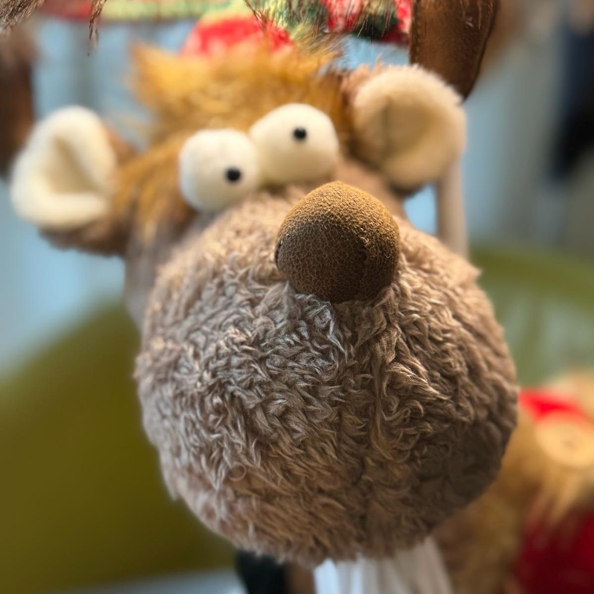 Kerst tafellamp rendier bruin incl. LED - Rudi