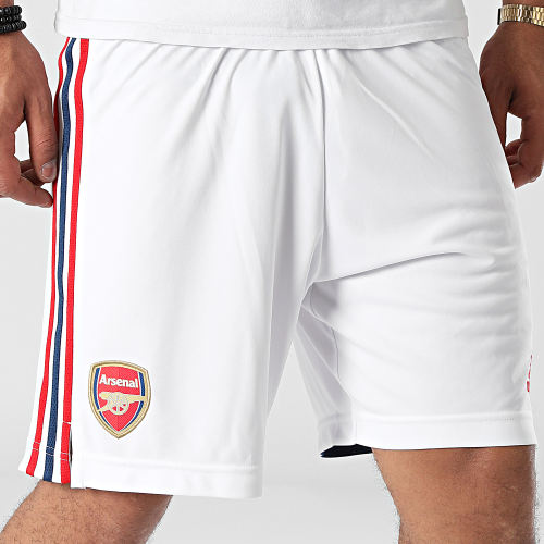 Short Jogging A Bandes Arsenal GS2454 Blanc