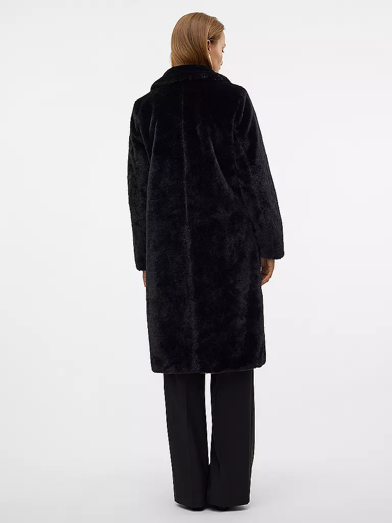 VERO MODA Mantel in Felloptik VMSONJAELLY schwarz