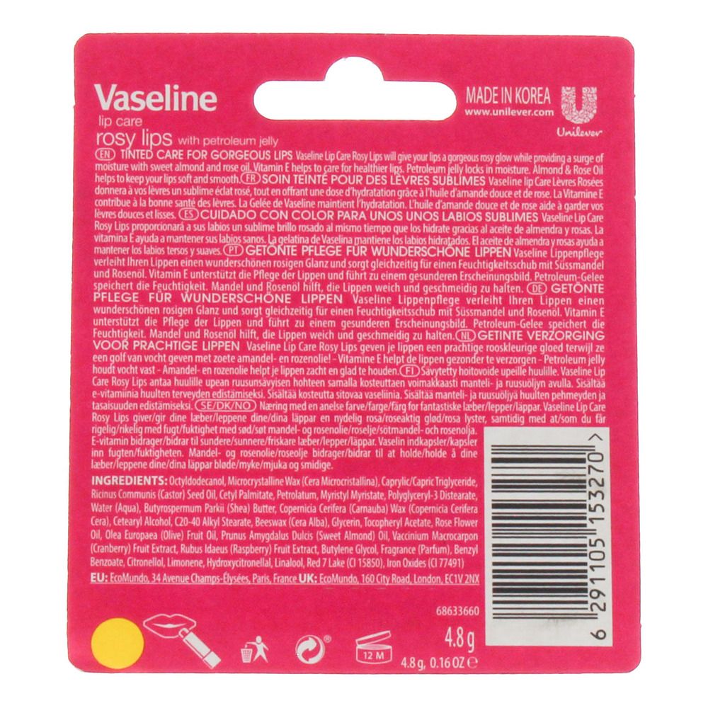 Vaseline Rosy Lips Lip Care - 1 stk.