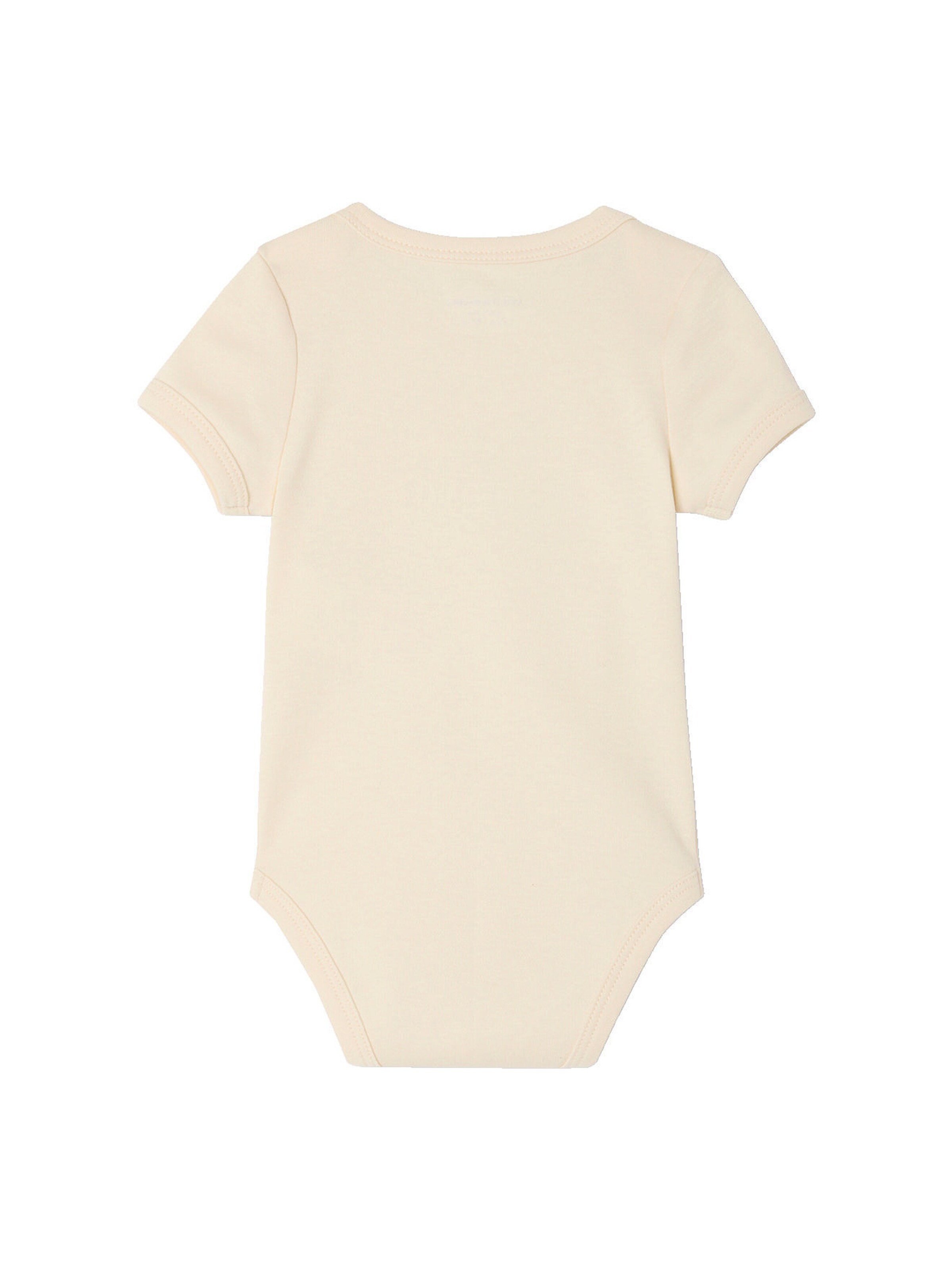 Vertbaudet Bio-Kollektion: 5er-Pack Baby Kurzarm-Bodys in Schlupfform wollweiß