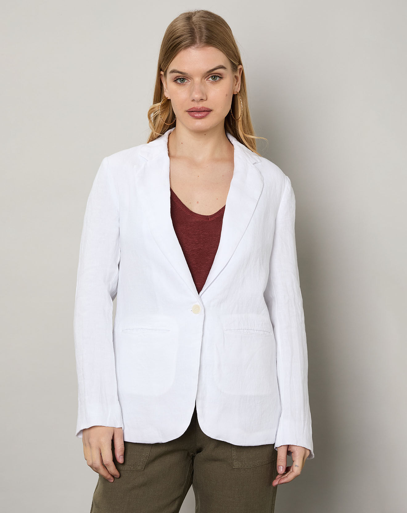 Hartford Veste 100% Lin Virna blanche