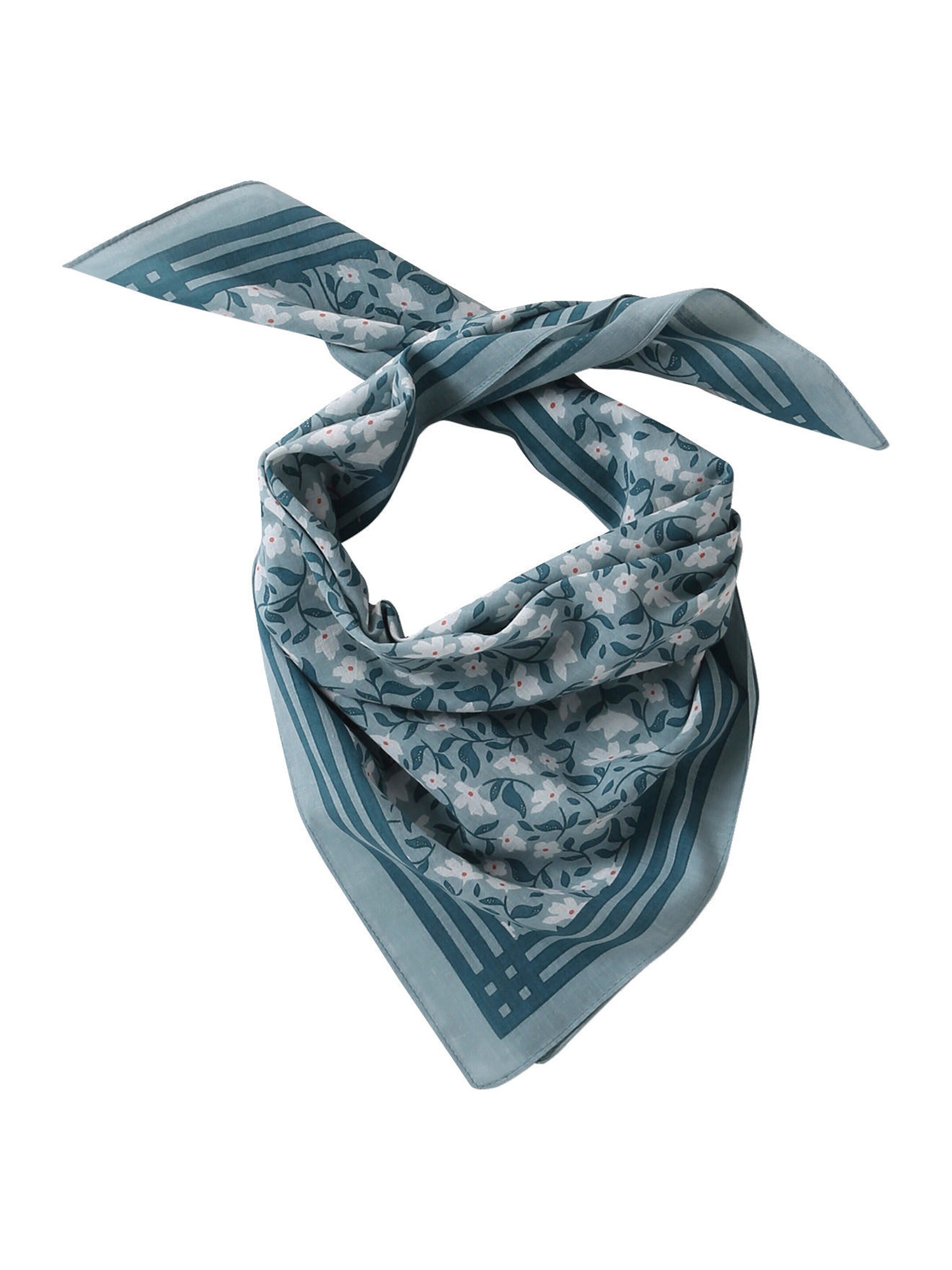 Vertbaudet Mädchen Halstuch mit Blumenprint graublau