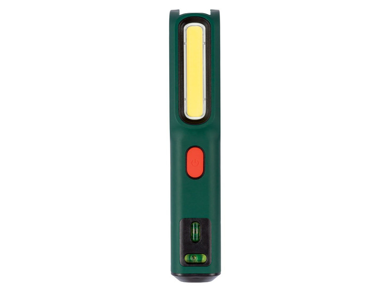 Accu-LED lamp met kruislijnlaser