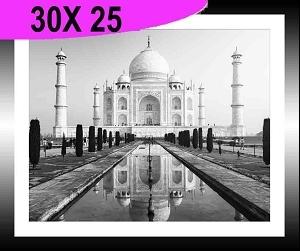 TABLEAU 30X25CM BAGUETTE NOIR TAJ MAHAL