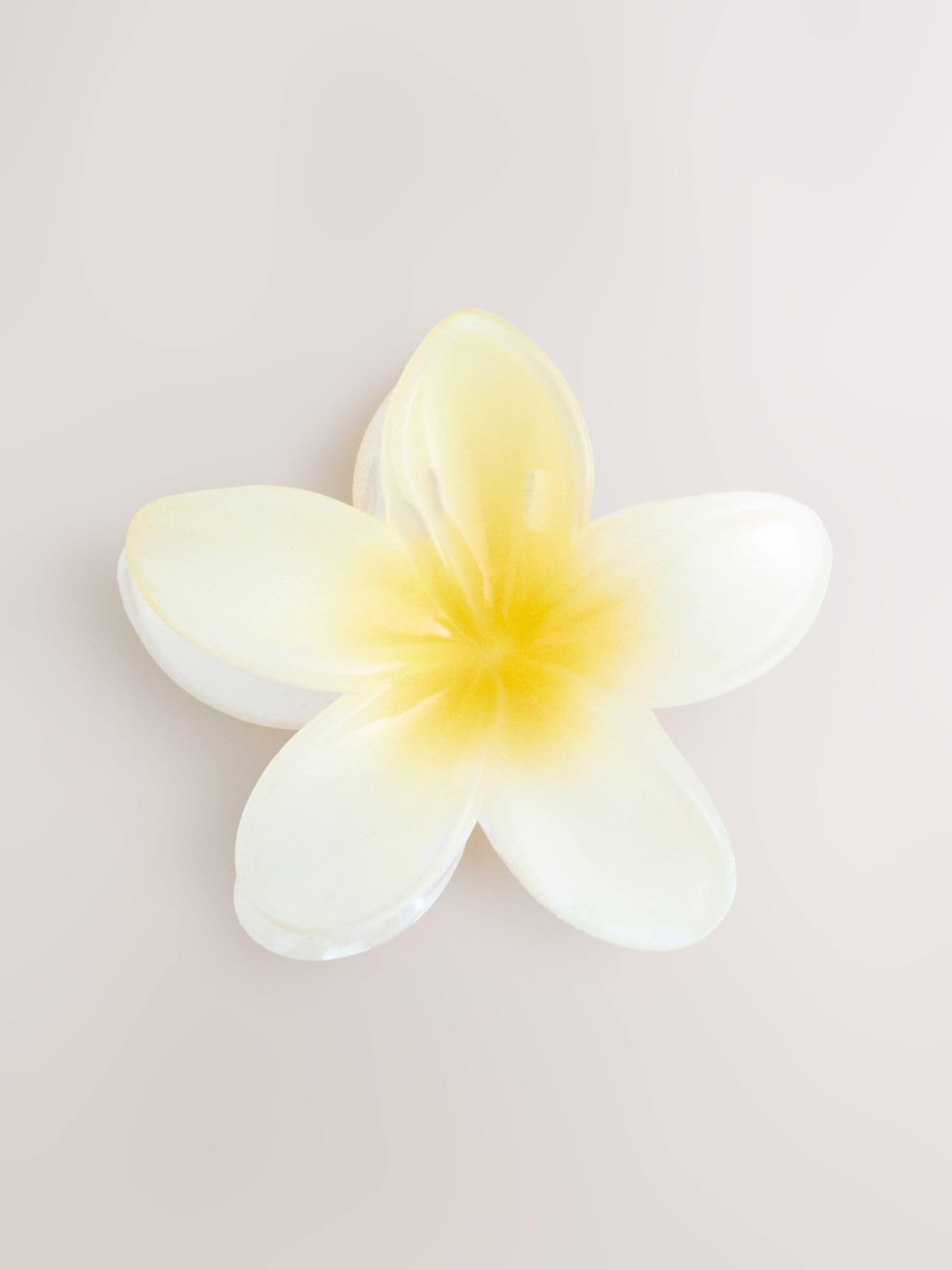 Geel/wit - Flower Claw Hair Clip