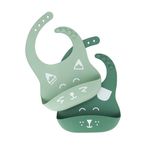 Lot de 2 bavoirs en silicone BIB'ISY - BABYMOOV