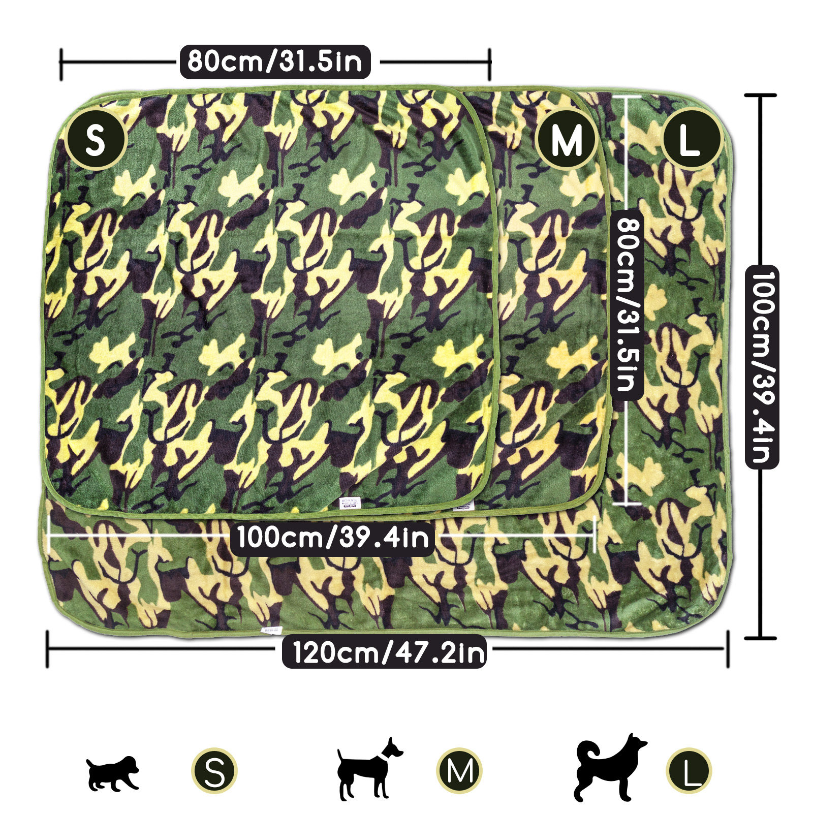 Manta de camuflagem macia Nobleza para cães
