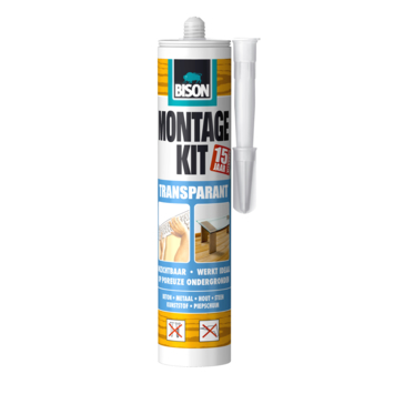 Bison montagekit transparant koker 310 gr