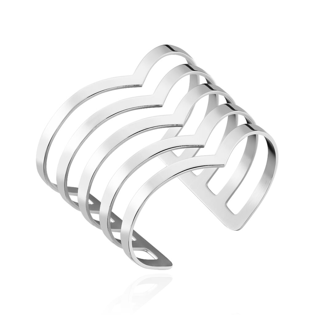 Bracelet Manchette Abid Acier Blanc