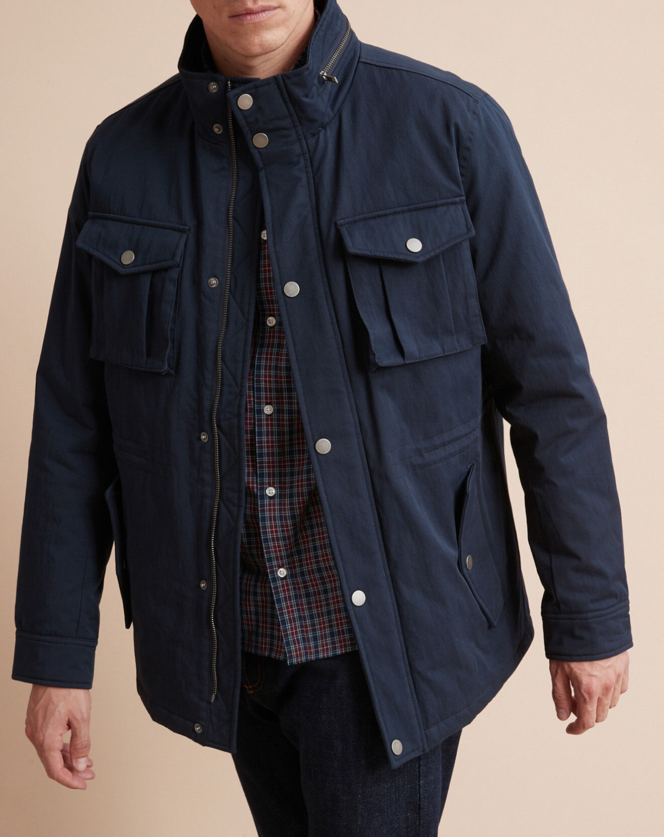 Cyrillus Veste matelassée bleu foncé