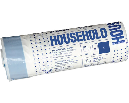 Blanco huisvuilzakken L 30 liter