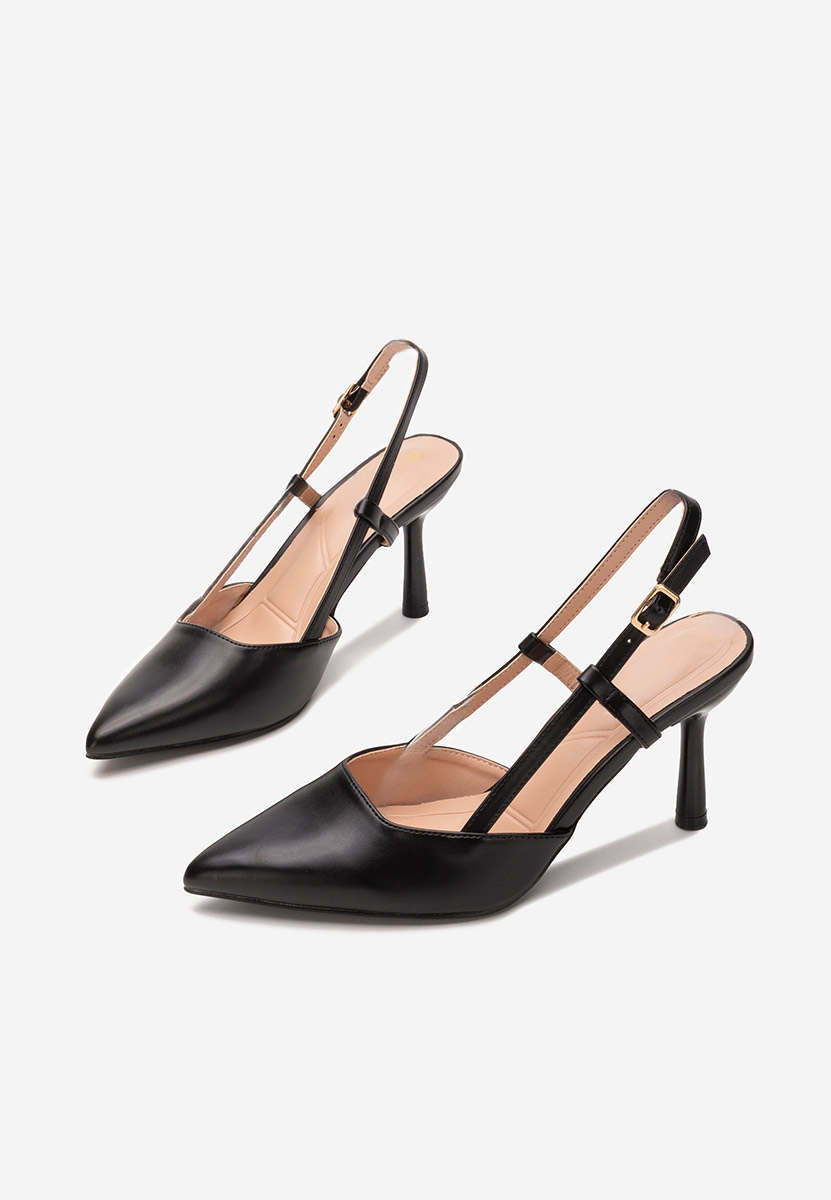 Chaussures slingback noirs Ivva