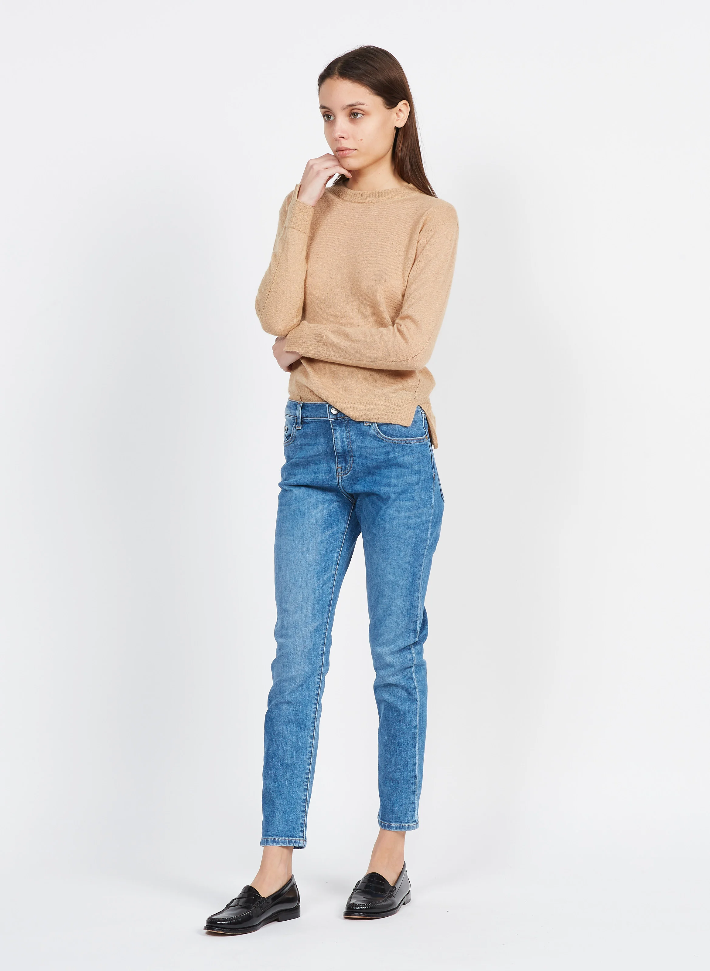 FATA - Pull col rond fin | Doré