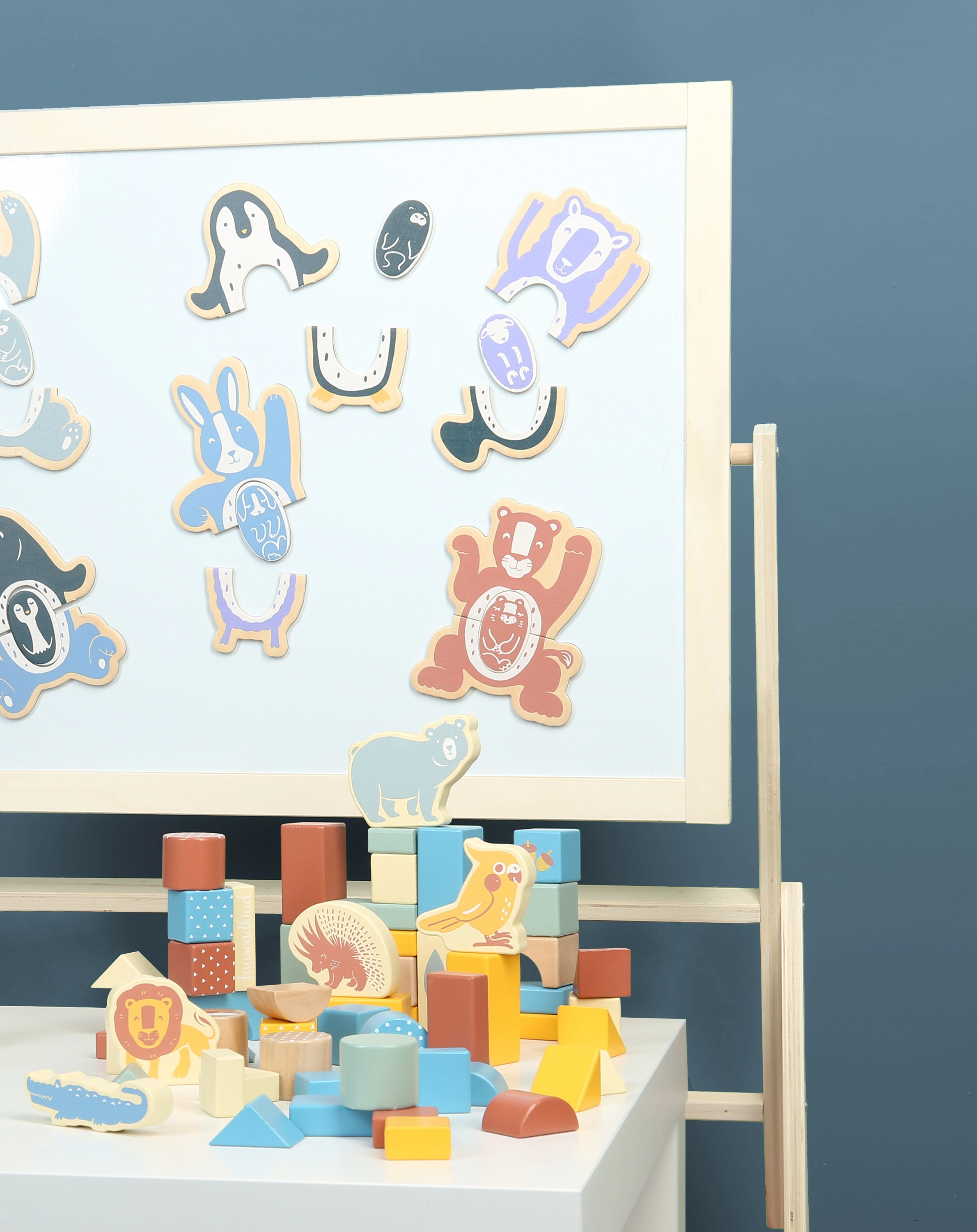 Magnetpuzzle MUTTER-KIND 18-teilig aus Holz