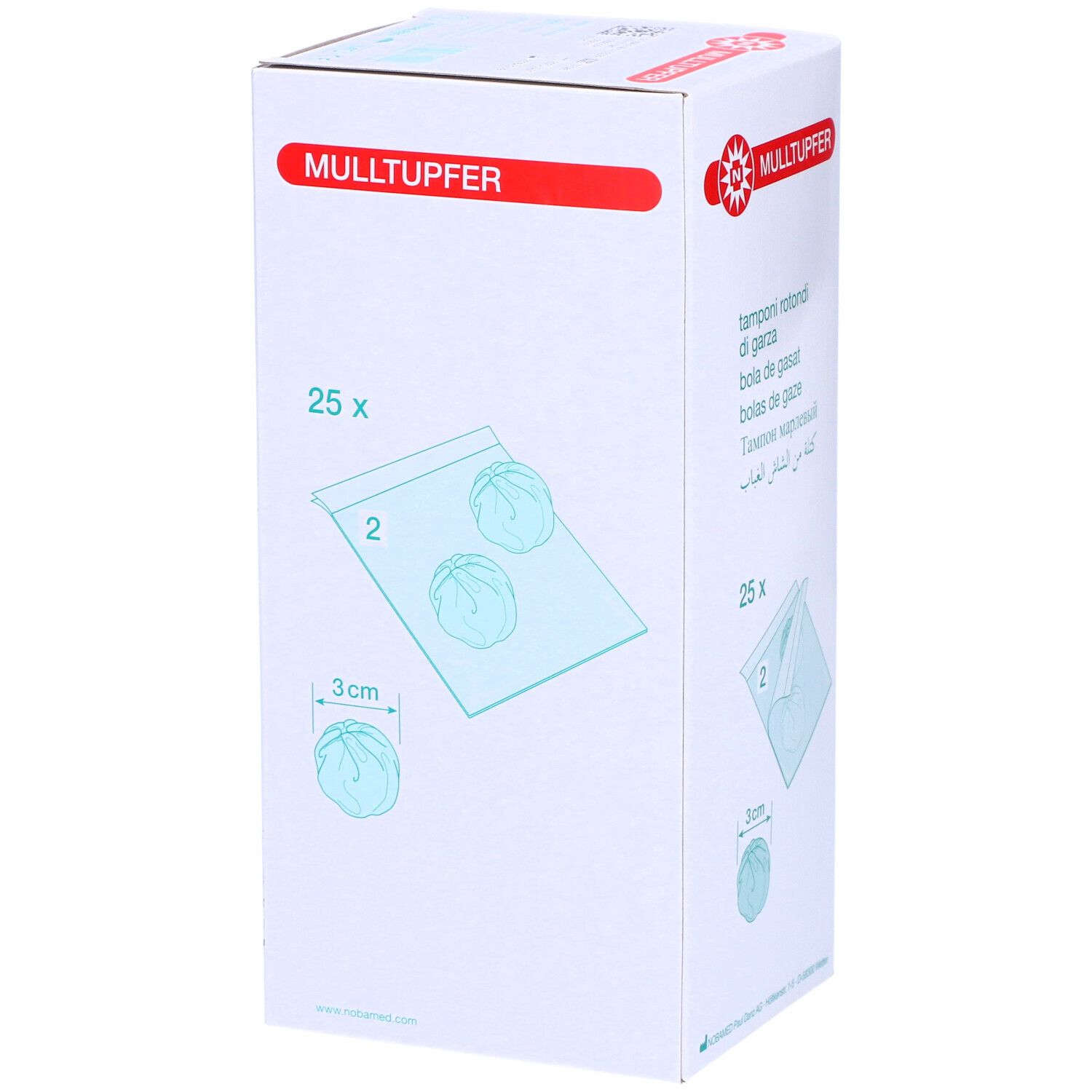 Nobamed® Mulltupfer pflaumengroß steril
