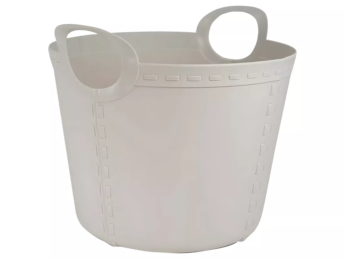 3x panier de rangement craft 40l+25l+15l gris clair
