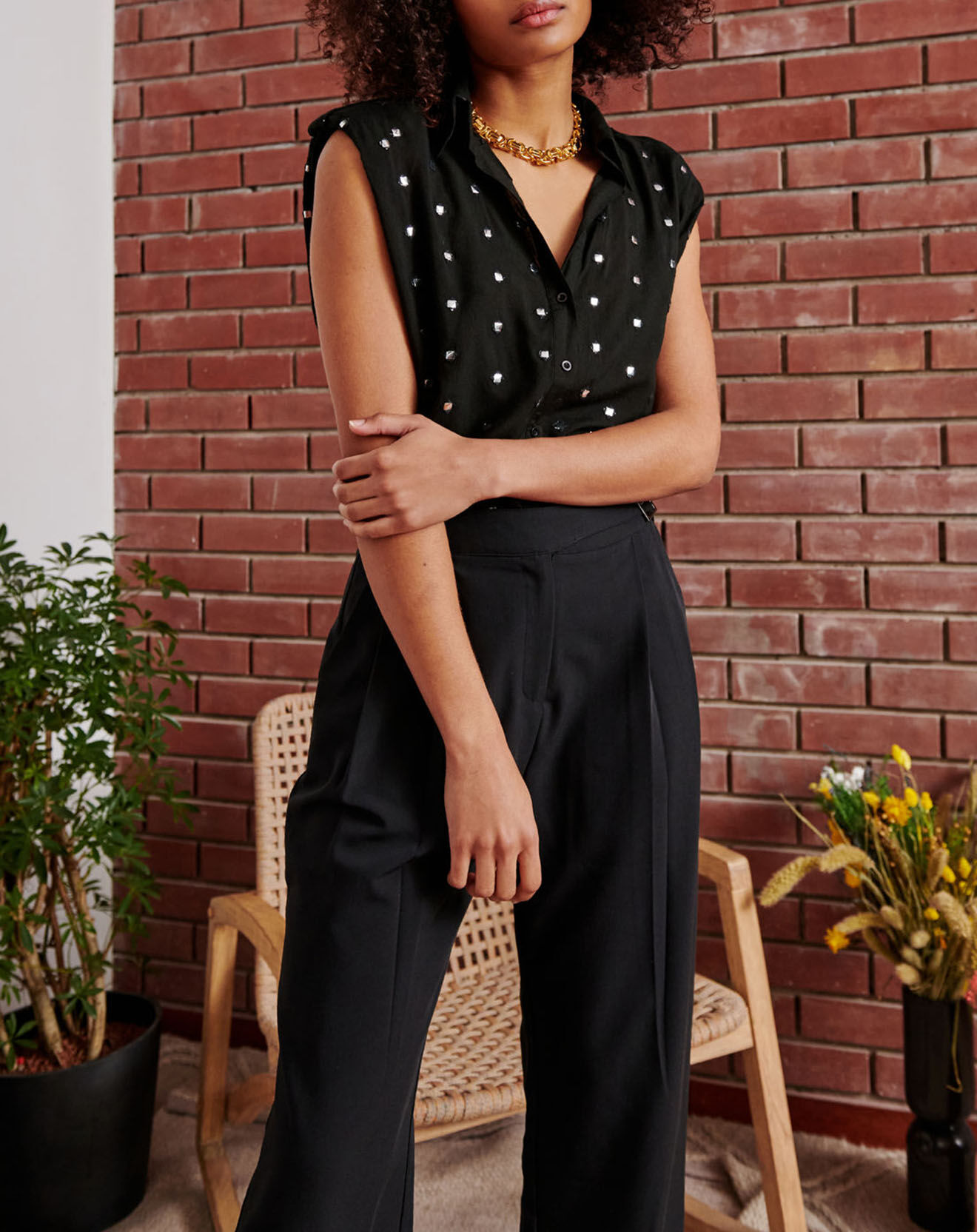 Belair Chemise Cacao noire