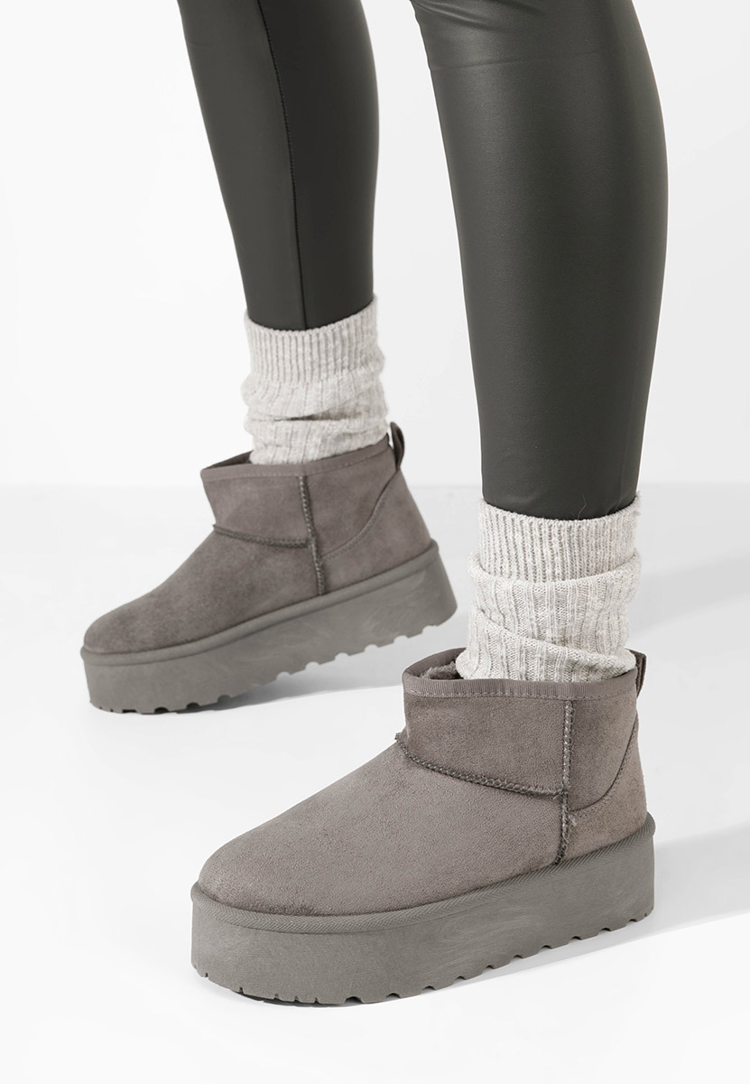 Bottines à plateforme grise Lissie