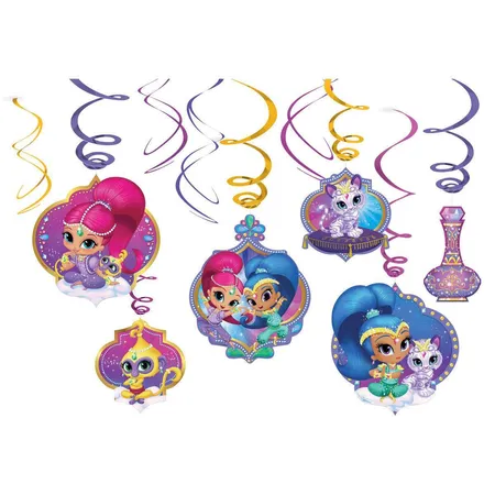amscan Deko-Spiralen Shimmer & Shine 6 Stück