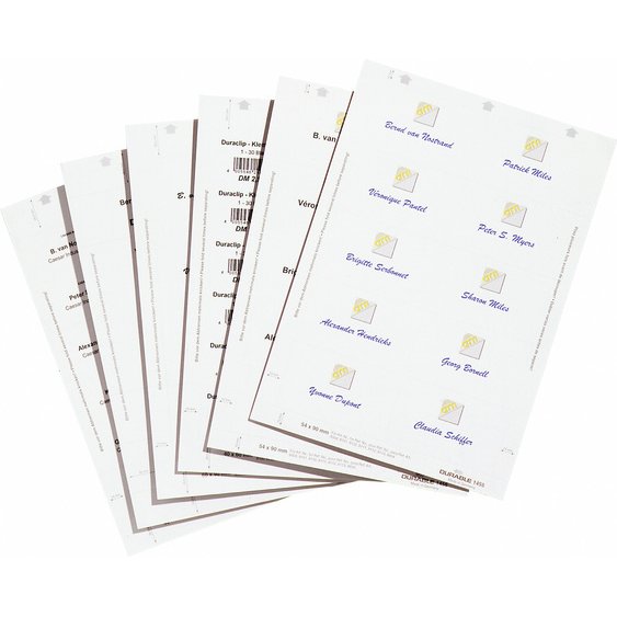 Insert blanc Durable Badgemaker pour badges 60 x 90 mm - Boîte 200