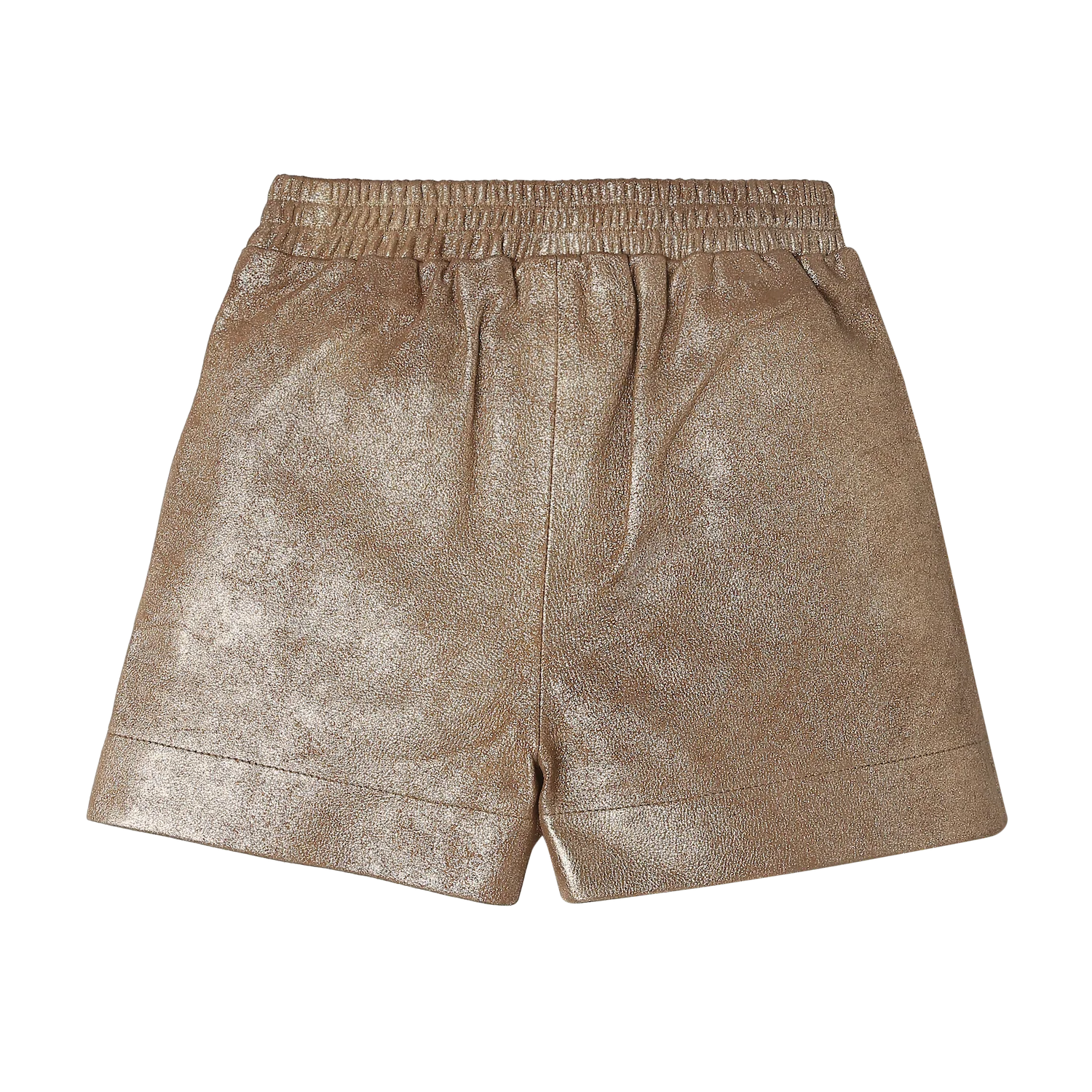 Ronie Leather Shorts | Rose Brown Metallic