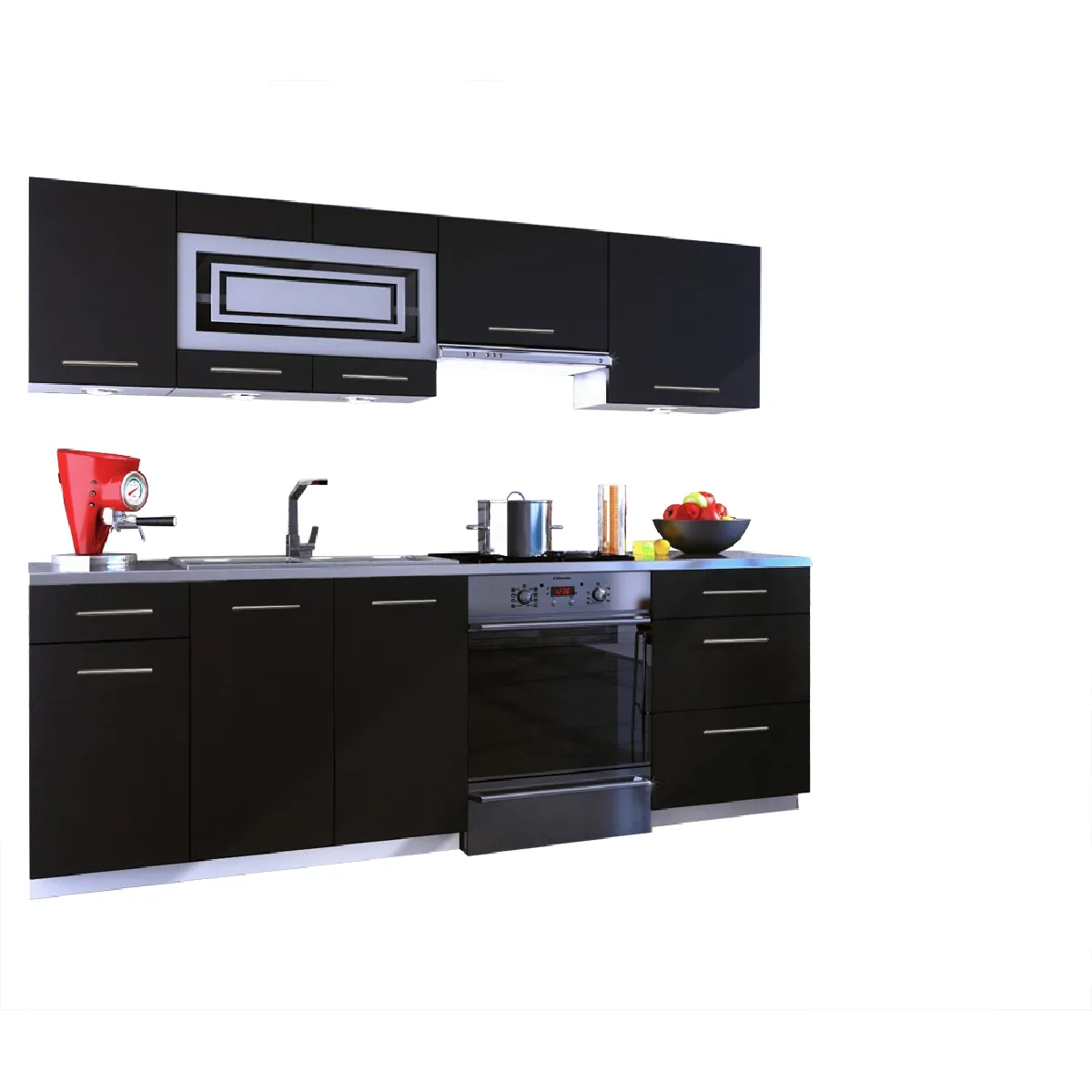 Cuisine DUSINE Giovanna - Noir Mat - 2m40