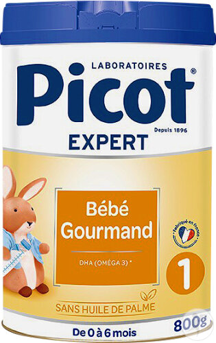Picot Expert Bébé Gourmand Lait 1er Âge Pot 800g