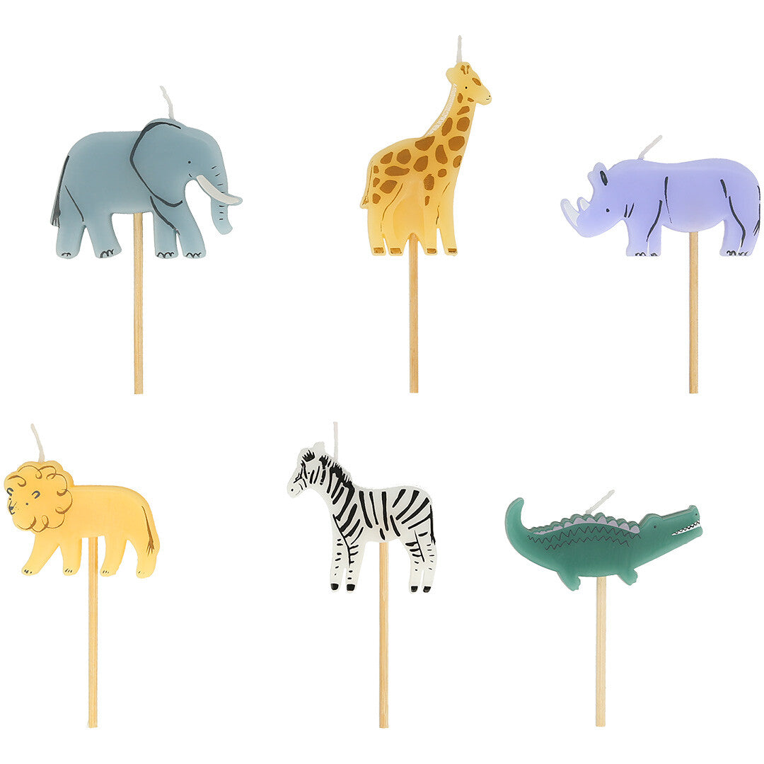 Meri meri feestkaarsjes jungledieren - 6st