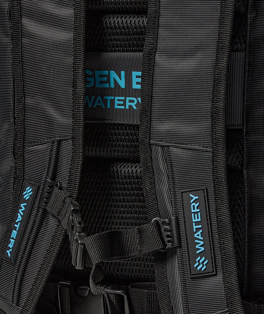 Watery svømmetaske - Oxygen Elite 45L - Sort