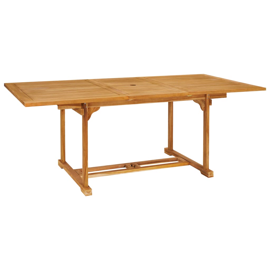Salon de jardin meuble d'extérieur ensemble de mobilier 7 pièces bois de teck massif