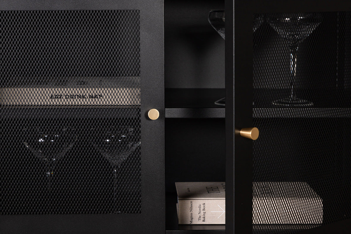 FjÃ´rd - Dressoir Zwart 120cm - Staal - Malla