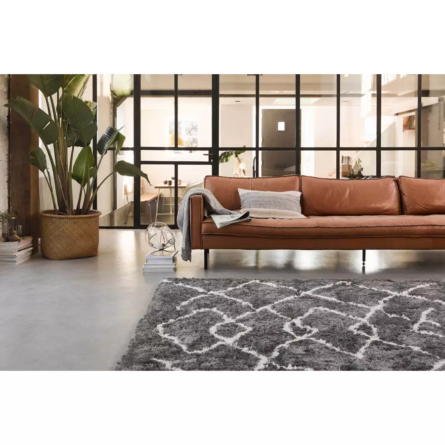 Wecon home Hochflorteppich Afella grau weiss