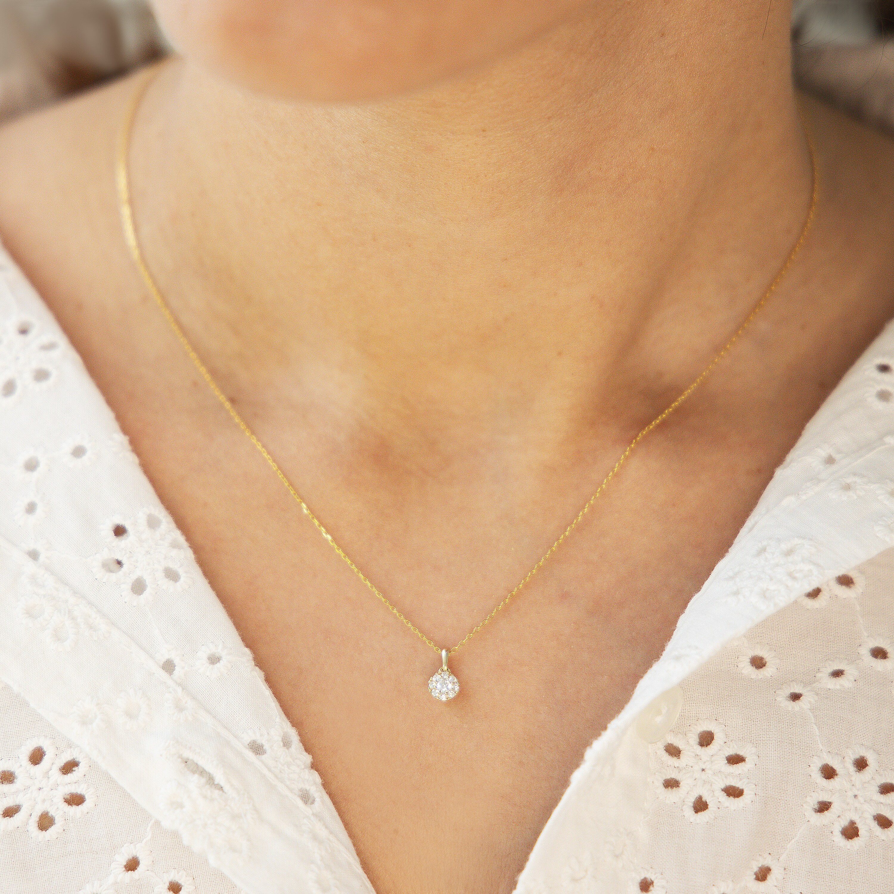 Diam Addict Halskette 585 Gelbgold mit im Labor gezüchteten Diamanten
