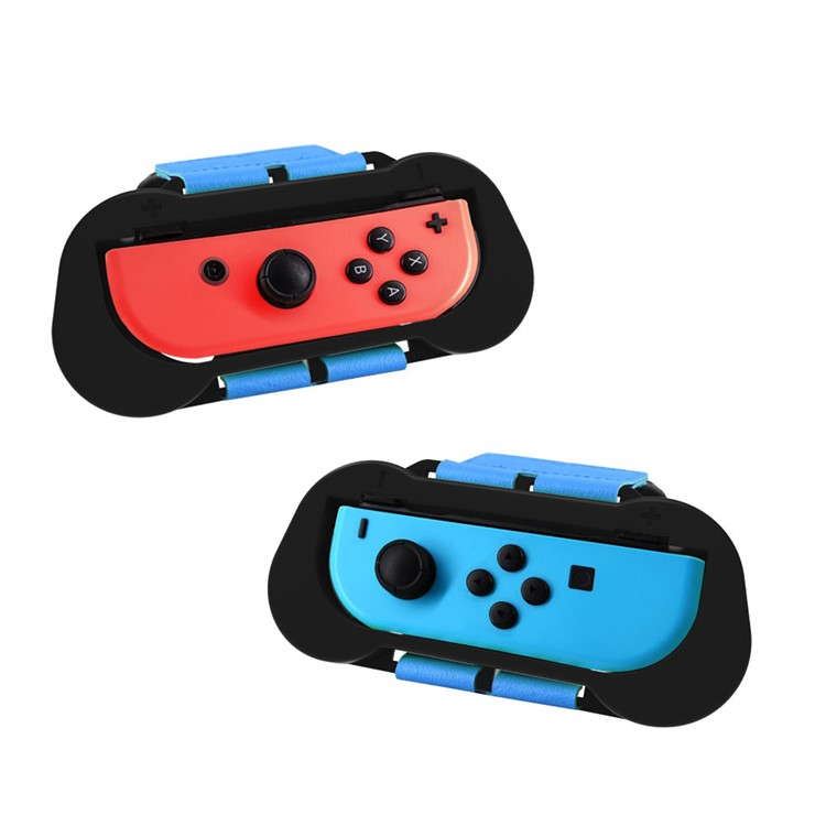 (2er Set) Nintendo Switch / OLED Armband Joycon Controller Bracelet-Halterung - Schwarz / Blau