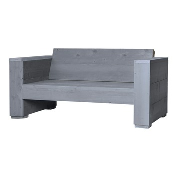 Loungebank Marlind 150 cm grijs steigerhout