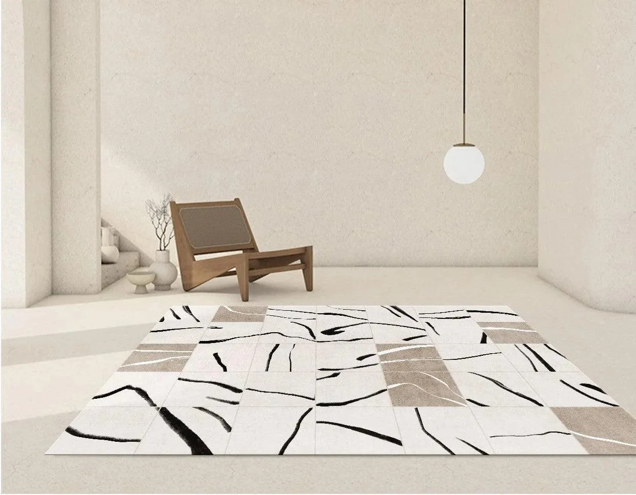 Minimalist High-end Fluffy Soft Rugs | Modern Oriental Large Area Decorative Carpet
