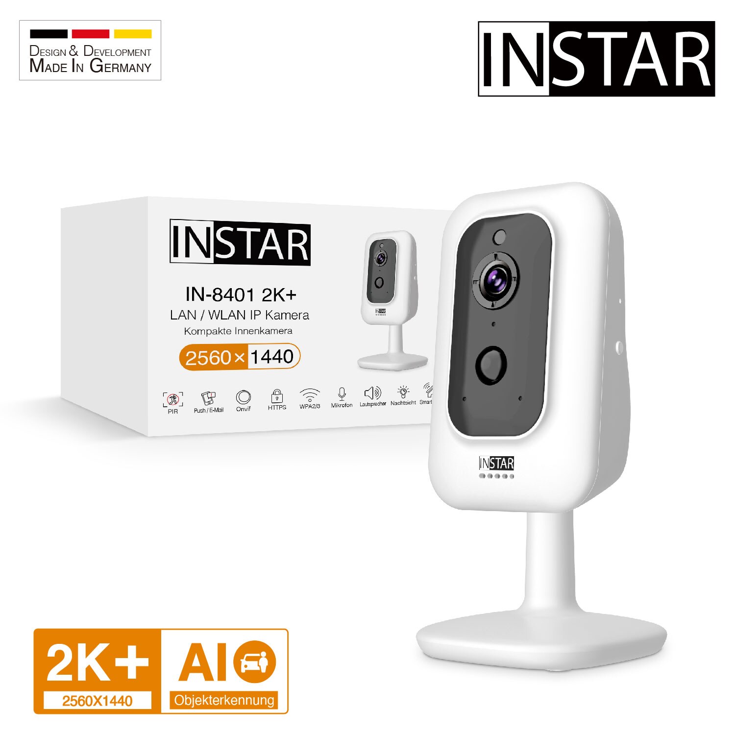 INSTAR IN-8401 2K+ Überwachungskamera Weiß