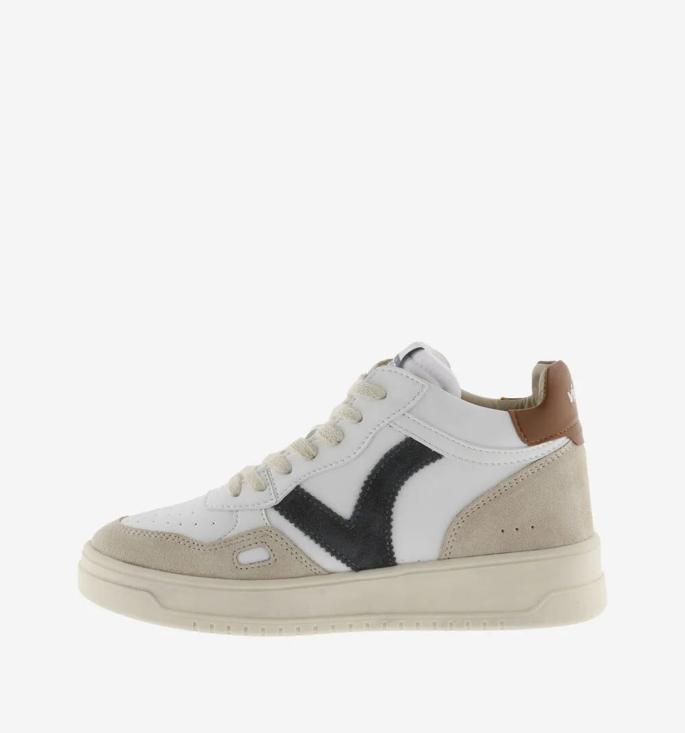 SEUL BOTTINE EFFET CUIR & CUIR FENDU Bottines unisexes semelle beige CUERO