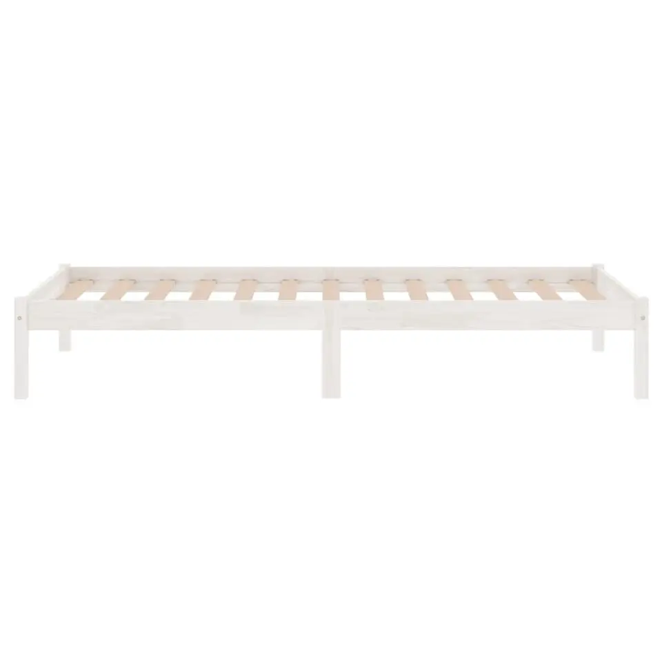vidaXL - Bed frame met lattenbodem - Wit - Grenenhout - 90x200 cm