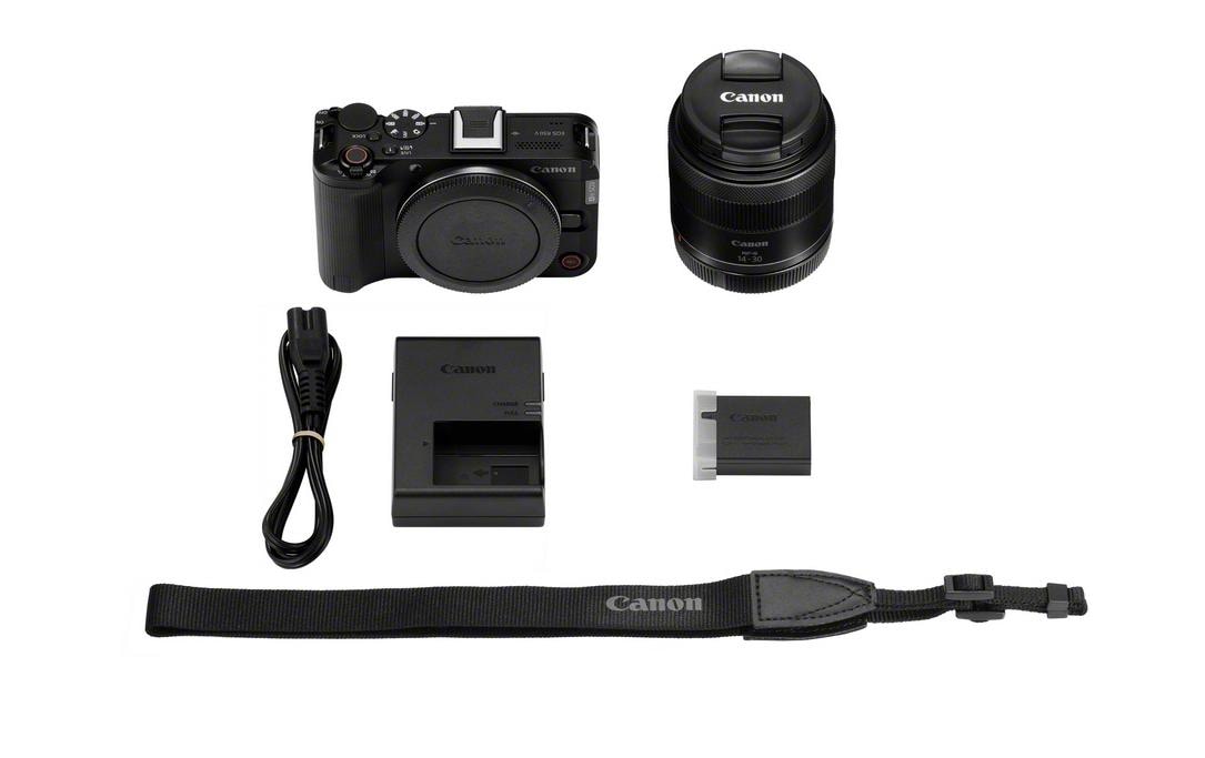 Fotokamera EOS R50V RF-S 14-30mm Kit Schwarz<br>Videoorientierte Systemkamera mit Objektiv