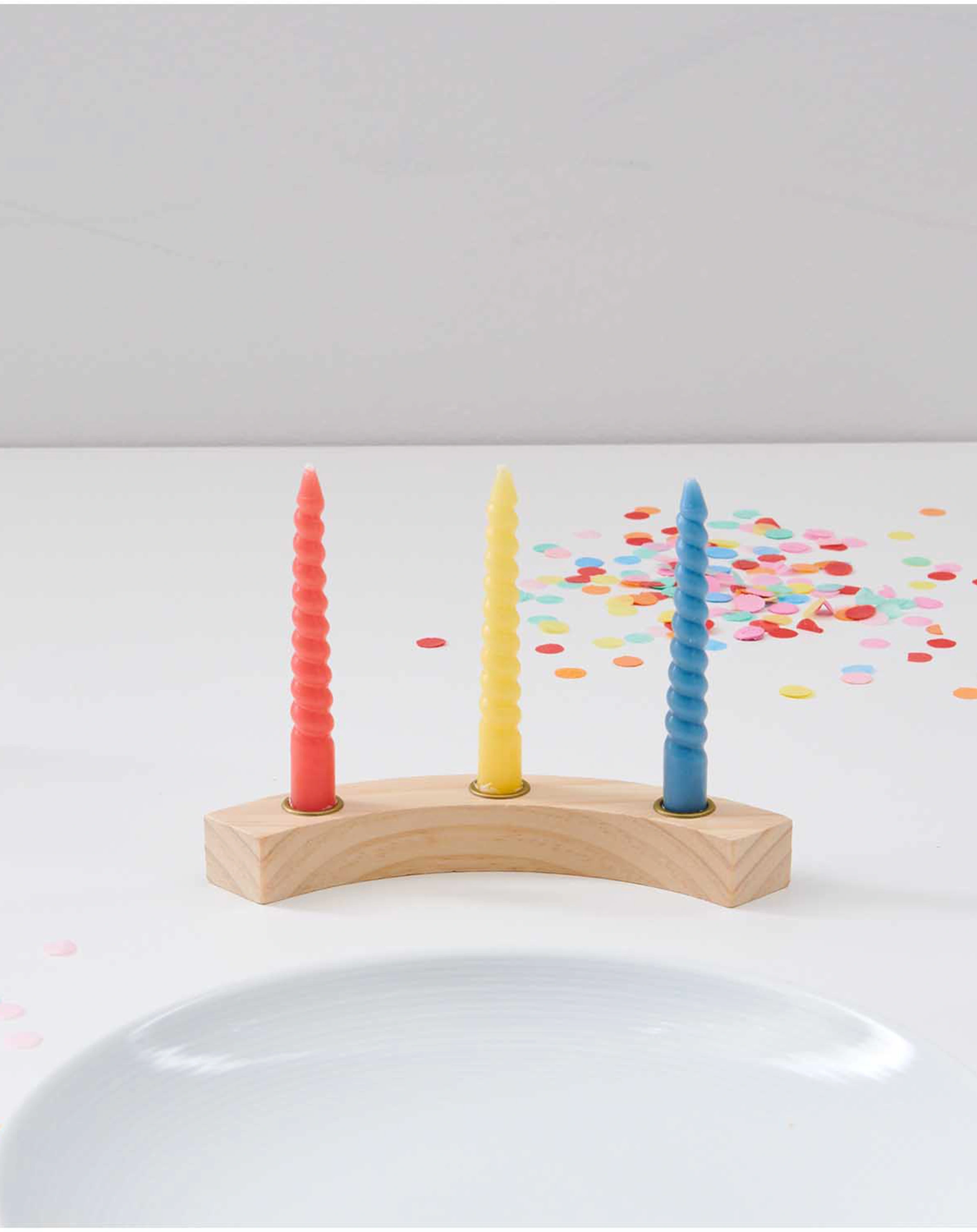 Holz-Kerzenring HAPPY BIRTHDAY mit Zahlen