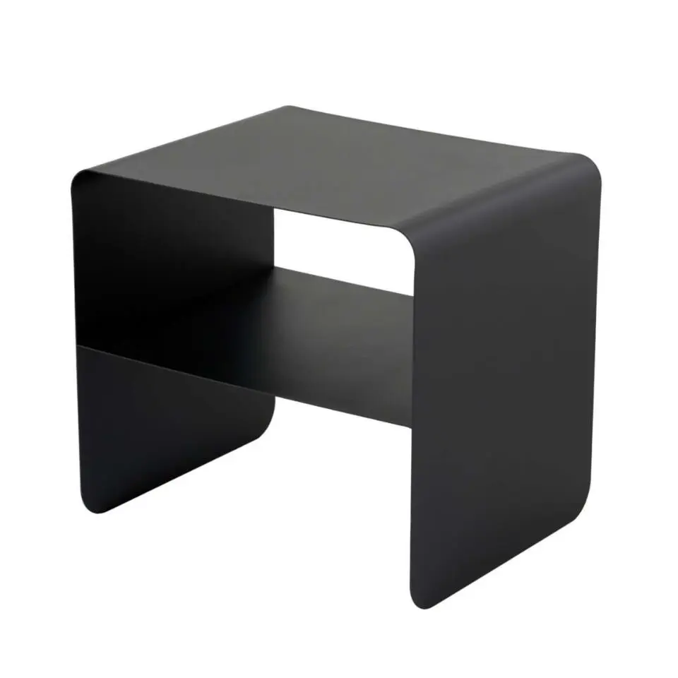 CALICOSY - Bijzettafel SLOAN - Zwart - 56x45x52 cm