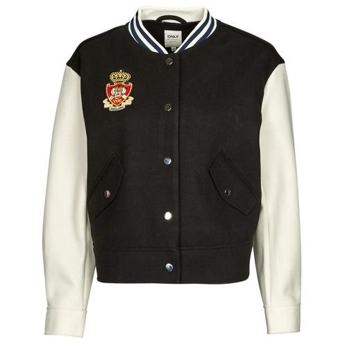 Only - ONLWEMBLEY L/S COLLEGE JACKET CC PNT - Noir / Blanc
