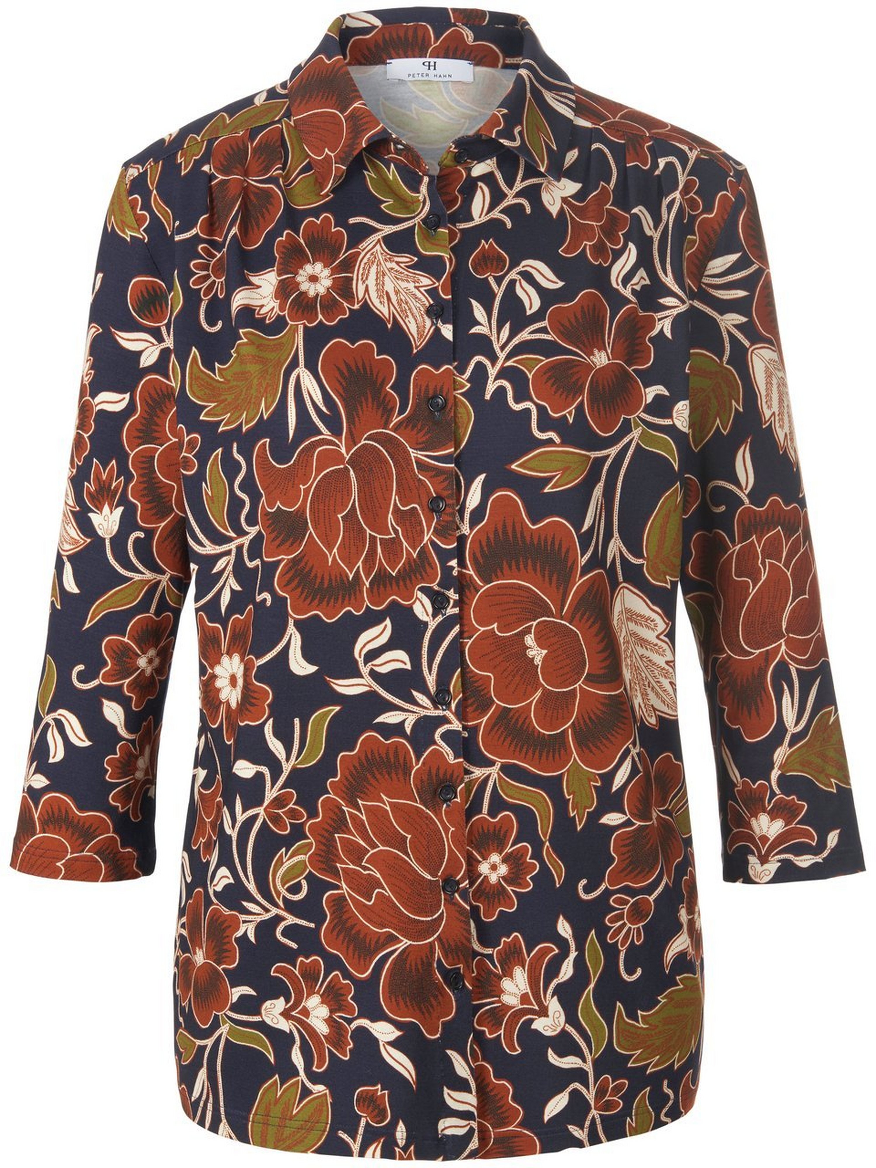 Jersey-Bluse mit 3/4-Arm