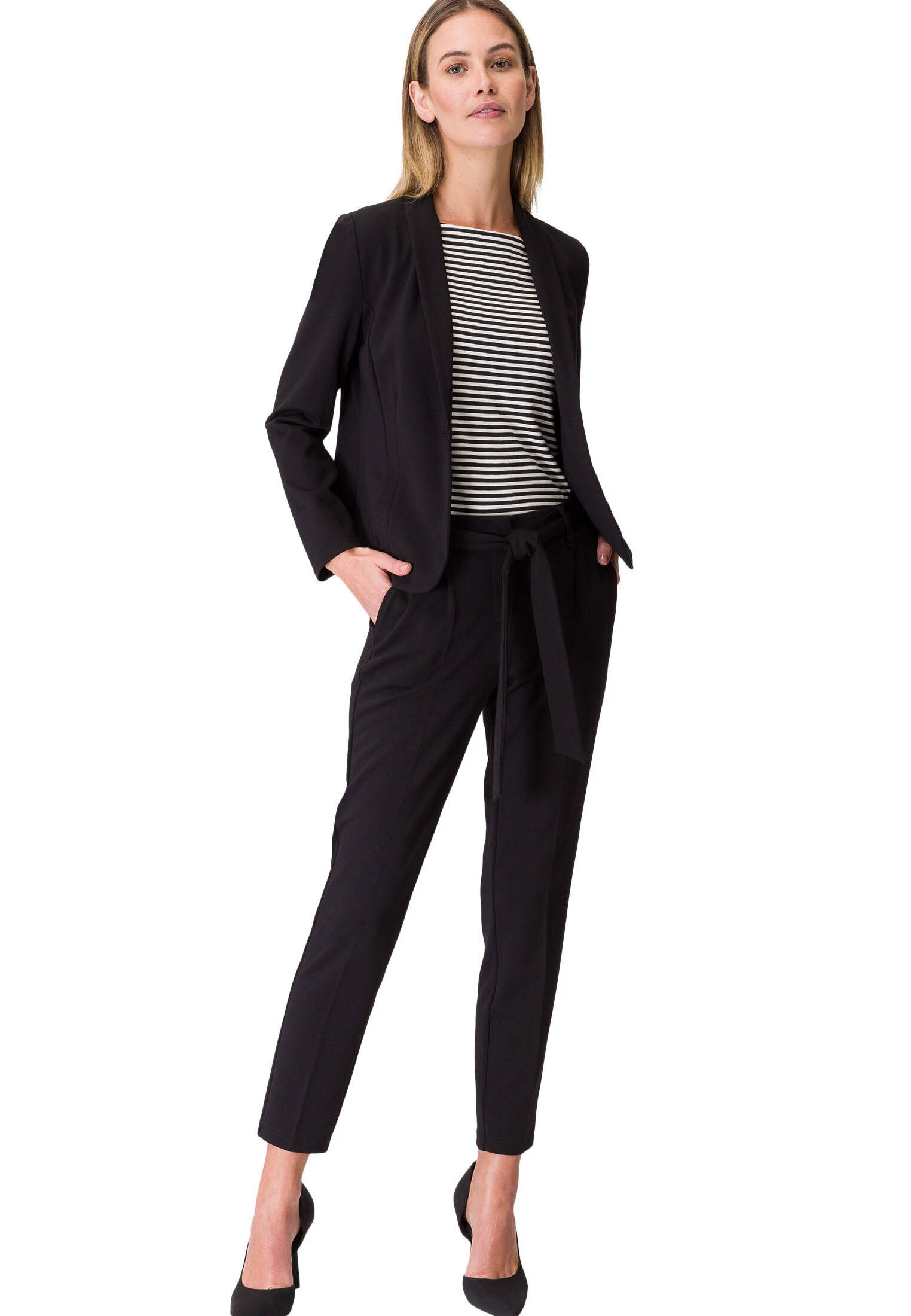 zero| Damen Jerseyblazer mit Knopfverschluss