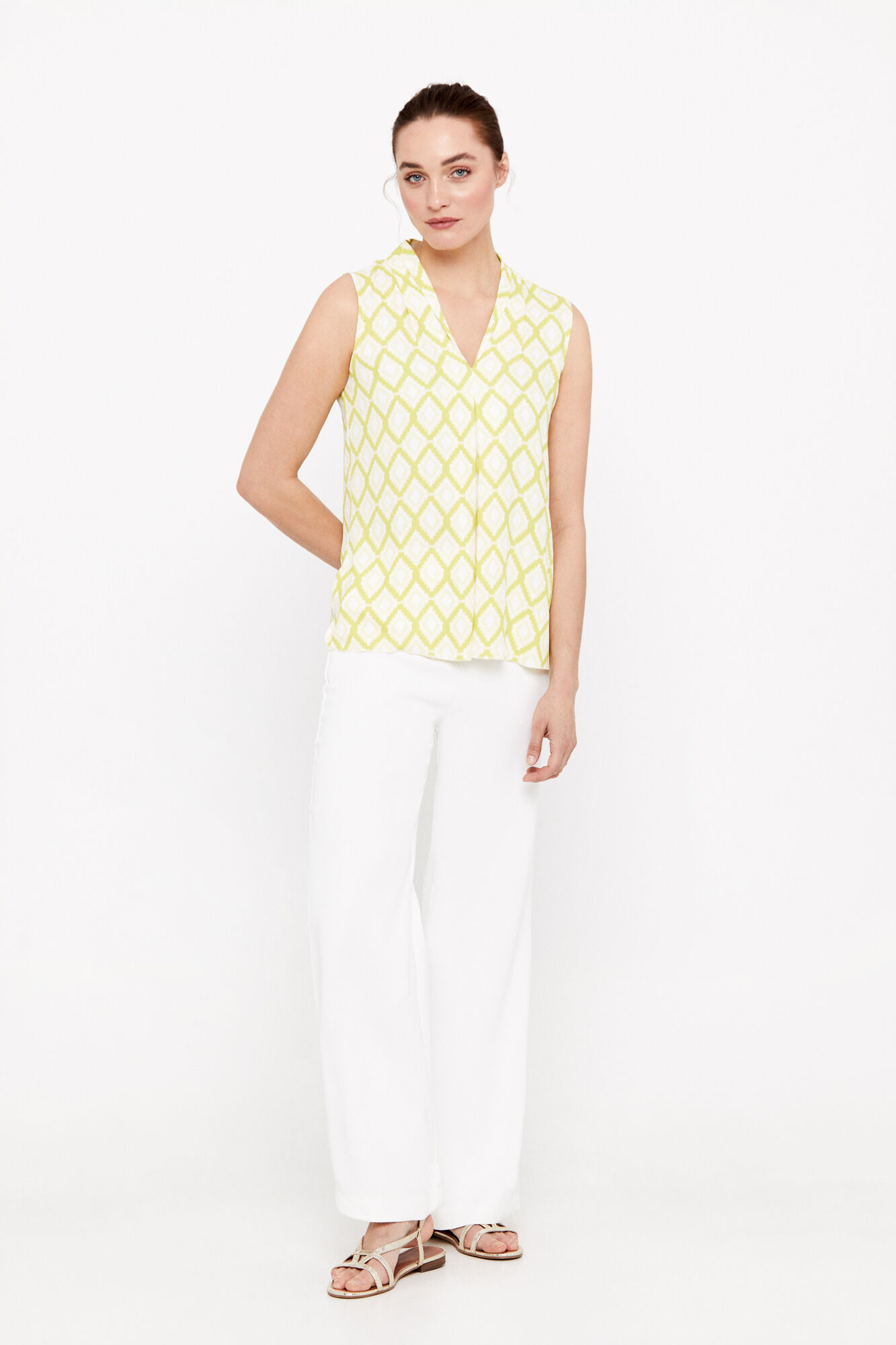Blusa fluida - Estampa verde