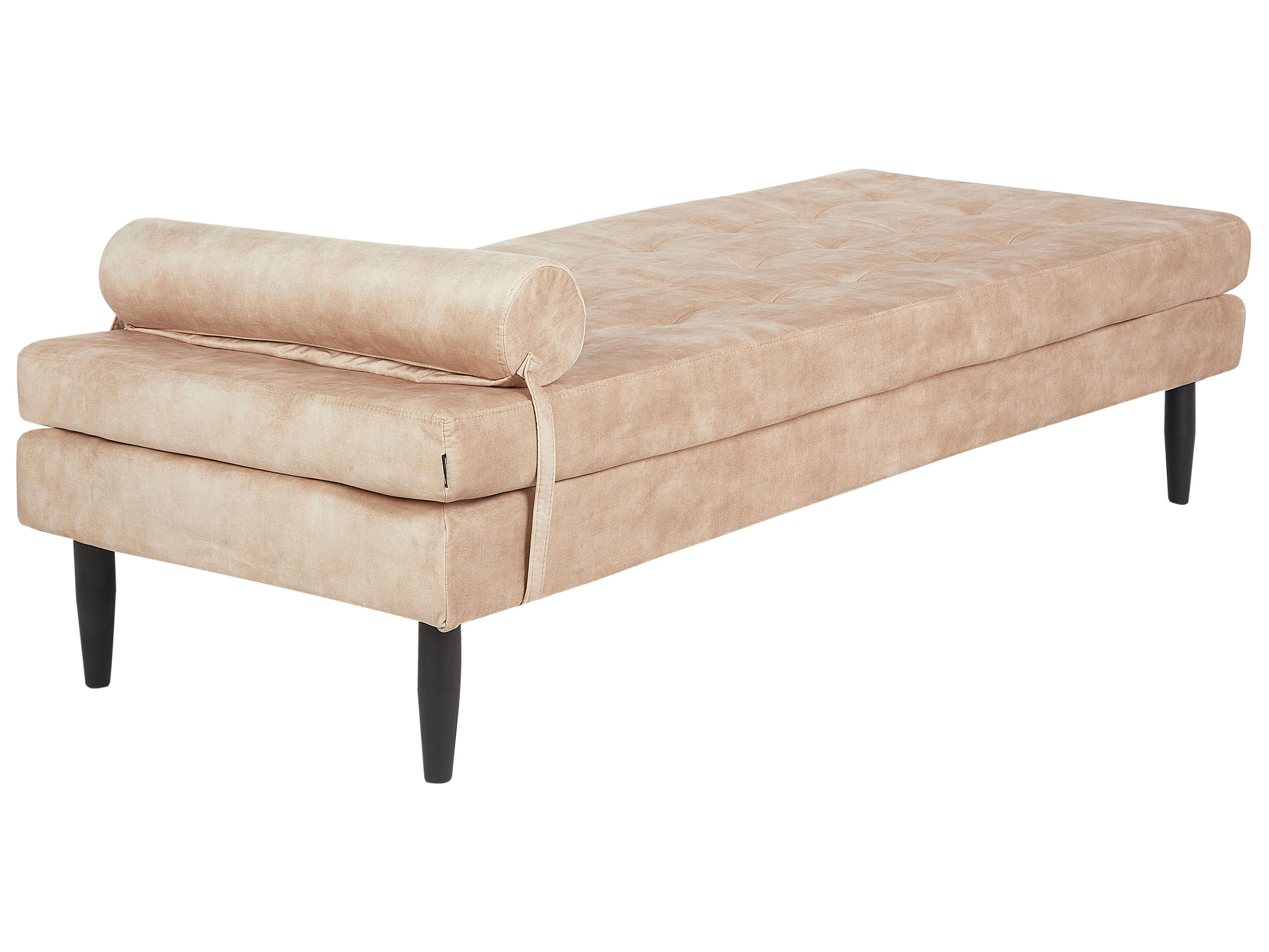 Chaise longue USSEL Fluweel Beige
