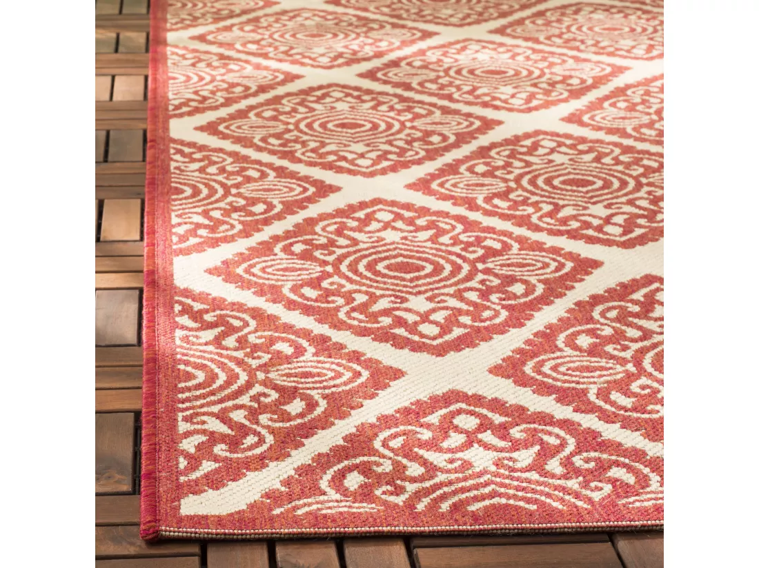 Tapis Red & Creme 122 X 183 cm - Salina