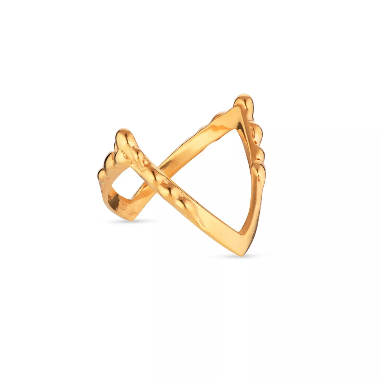 Jane Kønig Drippy V-Ring Ring 18 kt. Forgyldt Sølv DVR-AW22-G